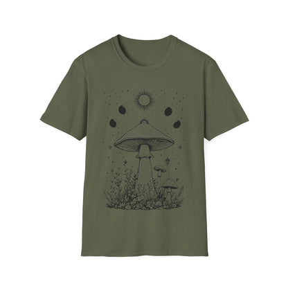 Magical Mushrooms Unisex Softstyle T-Shirt - Boho Nature Graphic Tee